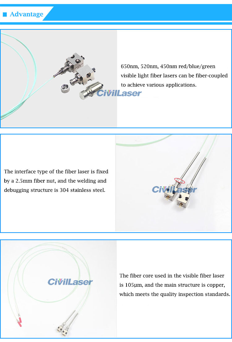 650nm fiber coupled laser